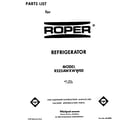 Roper RS25AWXWW00 front cover diagram