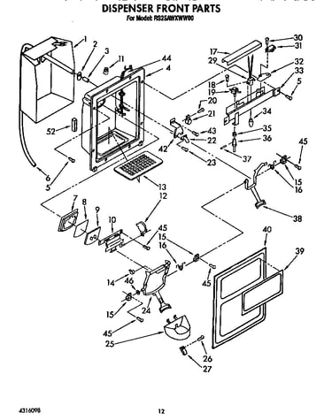 Dispenser front