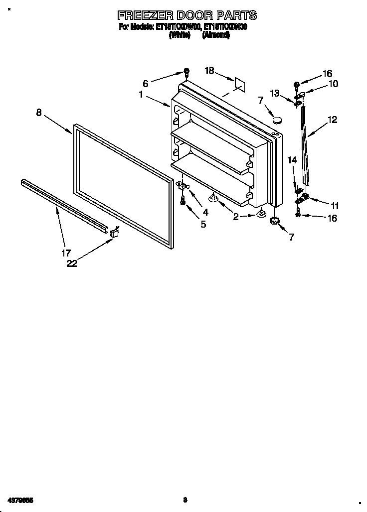 Freezer door