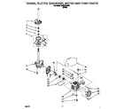 Roper RAB3132DW0 brake, clutch, gearcase, motor and pump diagram