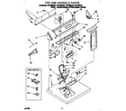 Whirlpool LEP7858AW2 top and console diagram