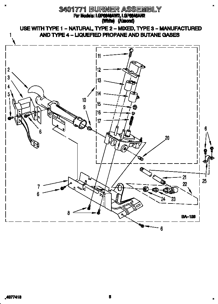 3401771 burner assembly