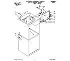 Whirlpool LSR8244BN2 top and cabinet diagram