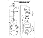 Whirlpool LSR7233BW2 agitator, basket and tub diagram