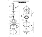 Whirlpool LSR7233BQ2 agitator, basket and tub diagram