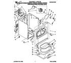 Whirlpool LEC7858AW2 cabinet diagram