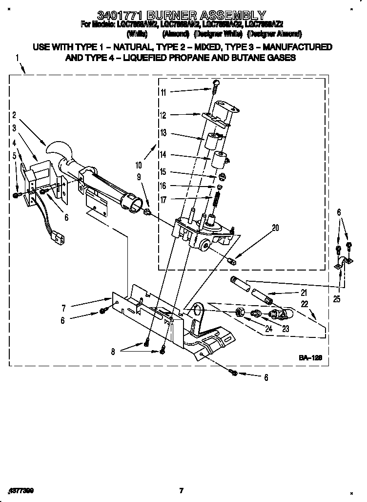3401771 burner assembly