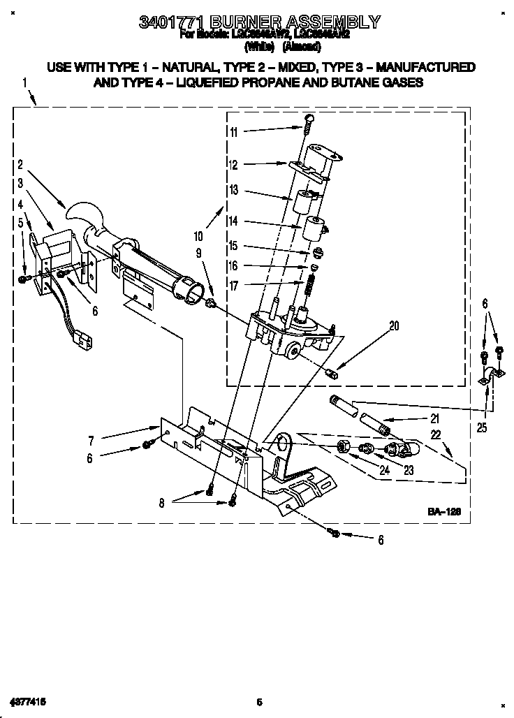 3401771 burner assembly