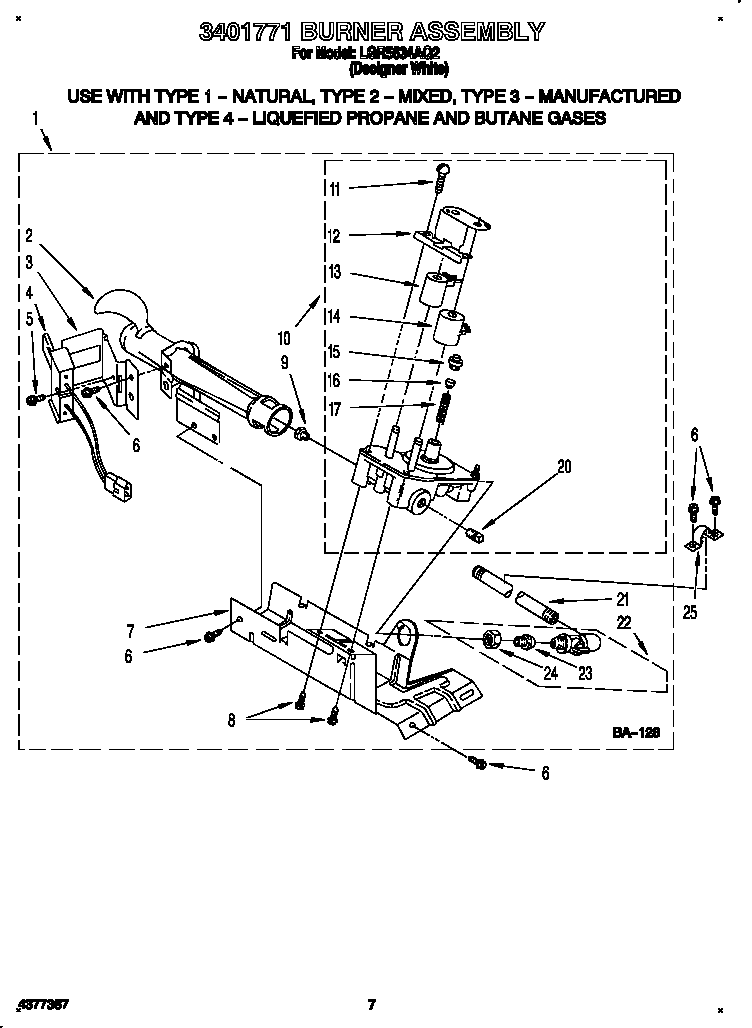 3401771 burner assembly