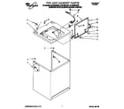 Whirlpool 8LSC6244BG1 top and cabinet diagram
