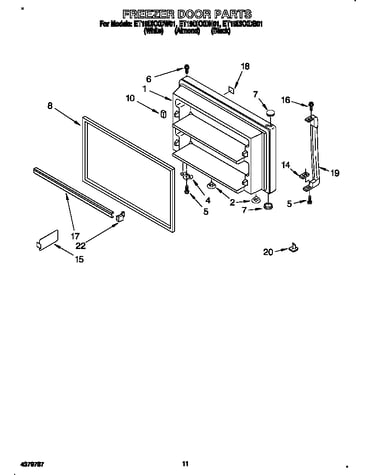 Freezer door