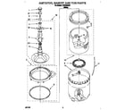 Whirlpool LBT6133AW1 agitator, basket and tub diagram
