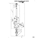 Whirlpool LBT6133AW1 brake and drive tube diagram