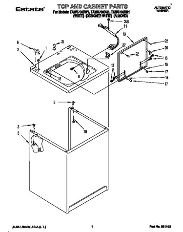 Top and cabinet