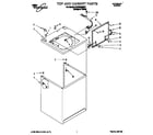 Whirlpool 6LSC9255BQ1 top and cabinet diagram