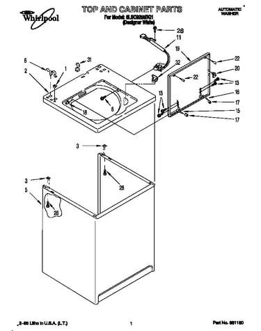 Top and cabinet