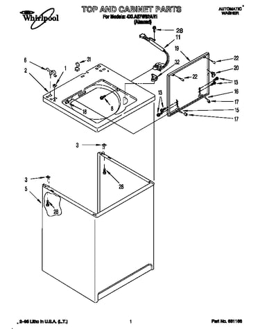 Top and cabinet