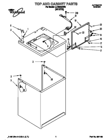 Top and cabinet