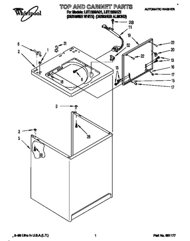 Top and cabinet