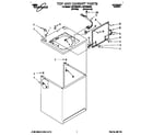Whirlpool LST7233AW1 top and cabinet diagram