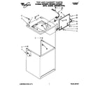 Whirlpool LSN7233BW1 top and cabinet diagram