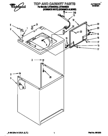 Top and cabinet