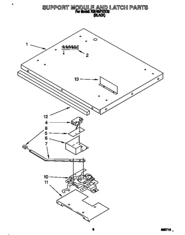 Support module and latch