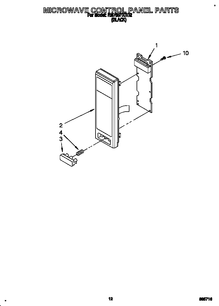 Microwave control panel