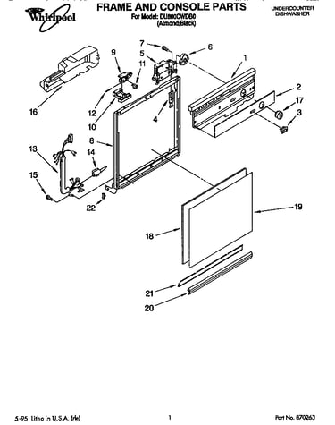 Frame and console