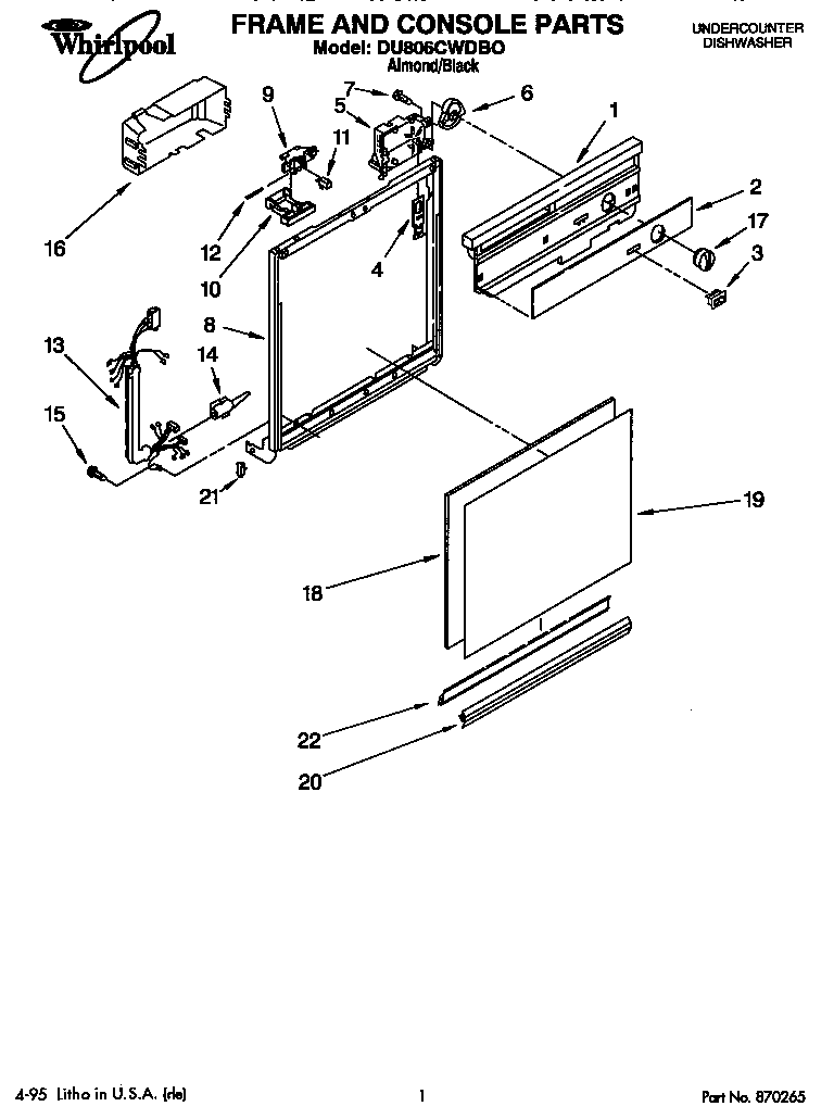 Frame and console