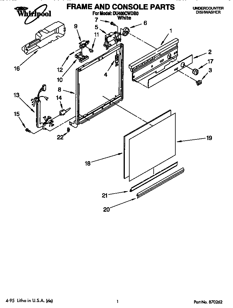 Frame and console