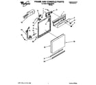 Whirlpool DU800CWDQ0 frame and console diagram