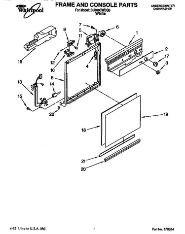 Frame and console