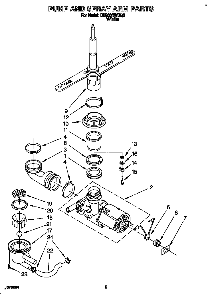 PUMP AND SPRAY ARM