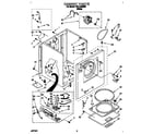 Whirlpool TGDL640BW2 cabinet diagram