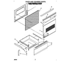 Whirlpool RF314BBDQ0 door and drawer diagram