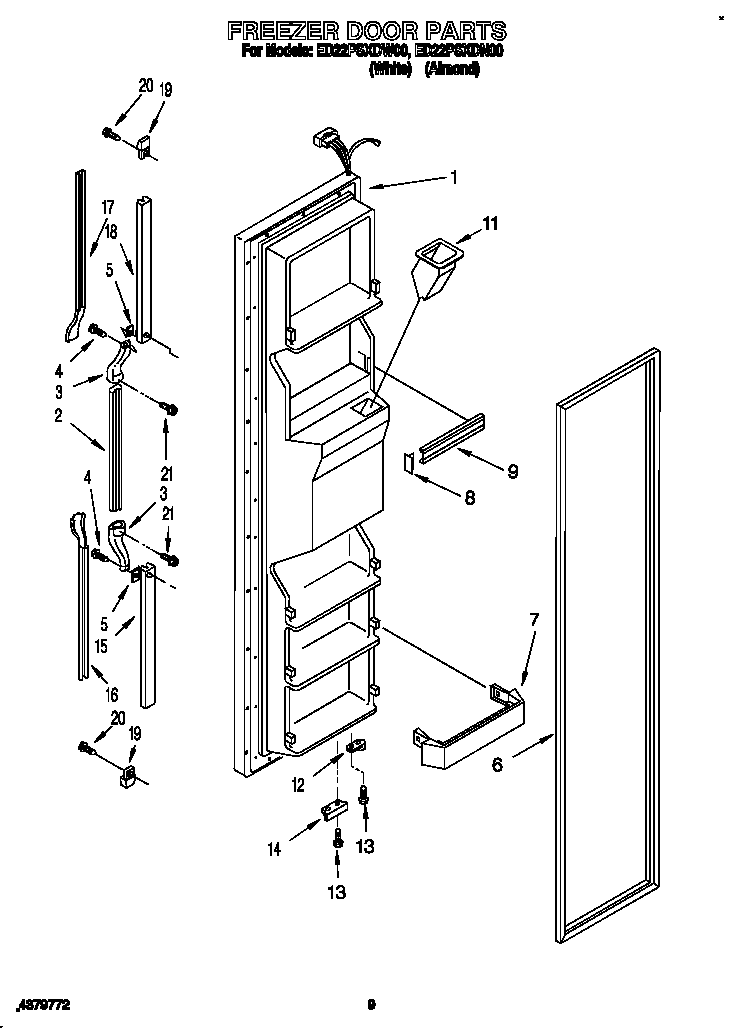 Freezer door