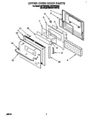 Upper oven door