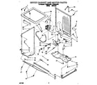 Whirlpool LTG6234AW2 dryer cabinet and motor diagram