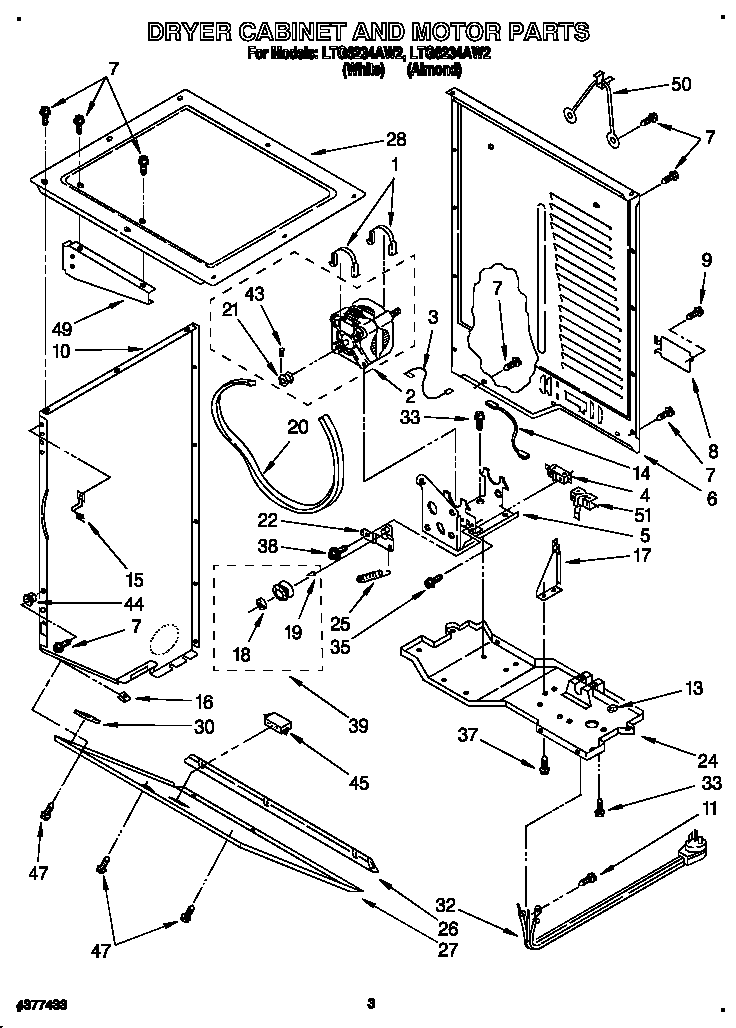 Dryer cabinet and motor