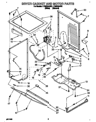 Dryer cabinet and motor