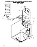 Dryer support and washer harness