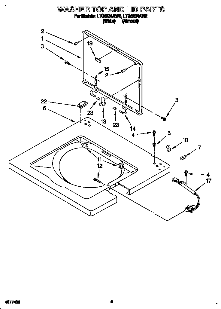 WASHER TOP AND LID