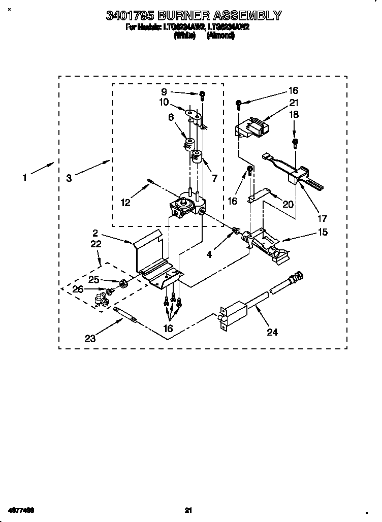 3401795 burner assembly