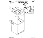Whirlpool 4LBR7255AW1 top and cabinet diagram