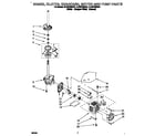 Whirlpool 4LBR7255AW1 brake, clutch, gearcase, motor and pump diagram