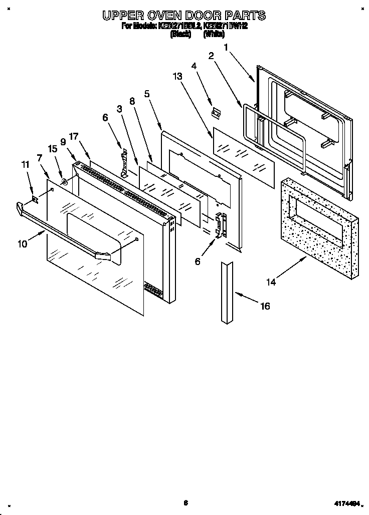 Upper oven door