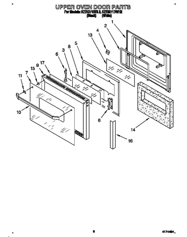 Upper oven door