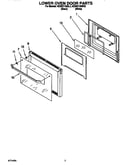 Lower oven door