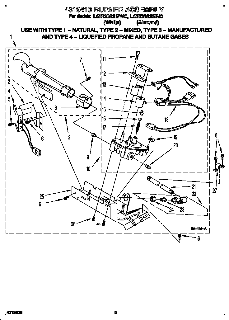 4319410 burner assembly